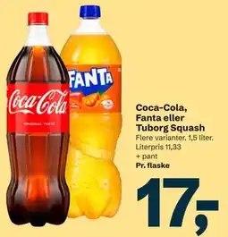 Let-Køb Coca-Cola, Fanta eller Tuborg Squash tilbud