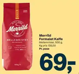 Let-Køb Merrild Formalet Kaffe tilbud