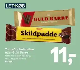 Let-Køb Toms Chokoladebar eller Guld Barre tilbud