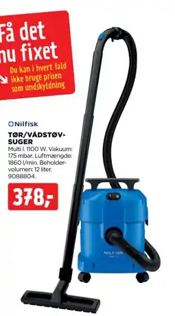 jem & fix Nilfisk tør/vådstøvsuger tilbud