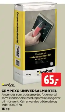 jem & fix Weber Cempexo universalmørtel tilbud