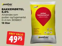 jem & fix weber bakkemørtel tilbud