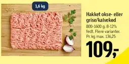 Føtex Hakket okse- eller grise-/kalvekød tilbud