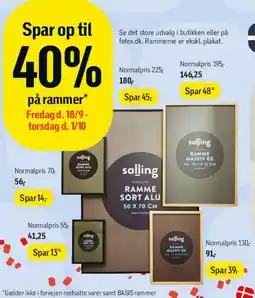 Føtex Rammer (salg - op til 40% rabat) tilbud
