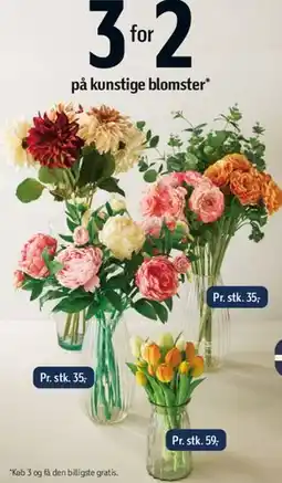 Føtex Kunstige blomster – 3 for 2 tilbud