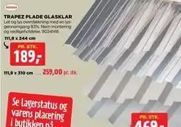 jem & fix TRAPEZ PLADE GLASKLAR tilbud