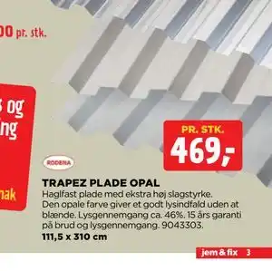 jem & fix TRAPEZ PLADE OPAL tilbud