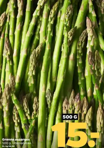 Netto Grønne Asparges 500 g tilbud