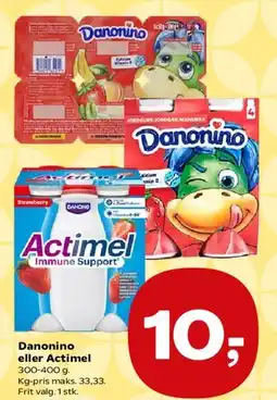Kvickly Danonino eller Actimel tilbud