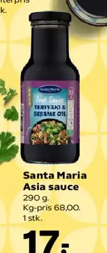 Kvickly Santa Maria Asia sauce tilbud