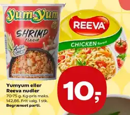 Kvickly Yumyum eller Reeva nudler tilbud