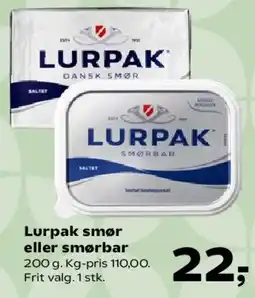 Kvickly Lurpak smør eller smørbar tilbud
