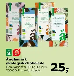 Kvickly Änglamark økologisk chokolade tilbud