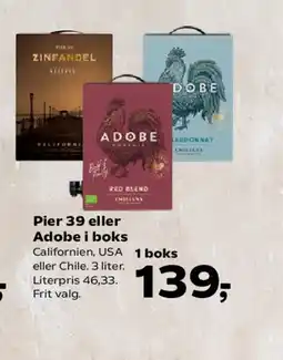 Kvickly Pier 39 eller Adobe i boks tilbud