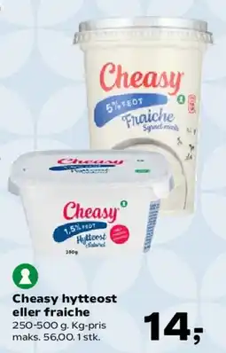 Kvickly Cheasy hytteost eller fraiche tilbud