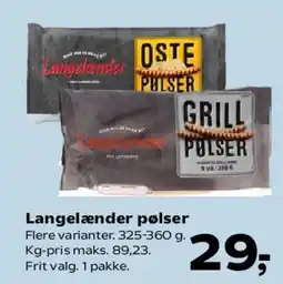 Kvickly Langelænder pølser tilbud
