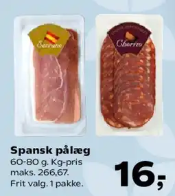 Kvickly Spansk pålæg tilbud