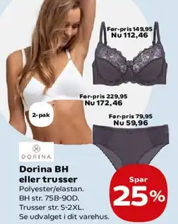 Kvickly Dorina BH og trusser tilbud