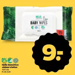 Netto Hello Sensitive vådservietter tilbud