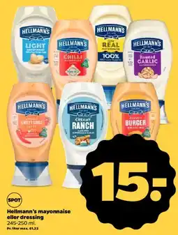 Netto Hellmann's mayonnaise or dressing tilbud