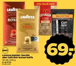 Netto Lavazza kapsler, Gevalia eller Café Noir instant kaffe tilbud