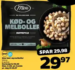 Netto Mou kød- og melboller tilbud