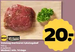 Netto Velsmag marineret tykstegsbøf tilbud