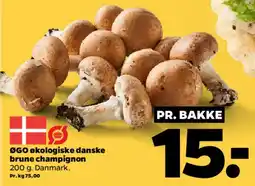Netto ØGO økologiske danske brune champignon tilbud