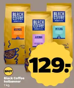 Netto Black Coffee hele bønner tilbud