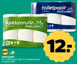 Netto Godt papir - køkkenrulle / toiletpapir tilbud