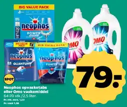 Netto Neophos opvasketabs eller Omo vaskemiddel tilbud