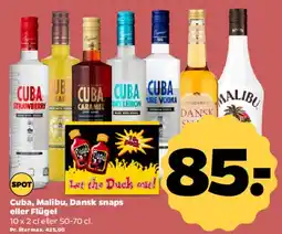 Netto Cuba, Malibu, Dansk snaps eller Flügel tilbud