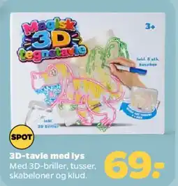 Netto 3D-tavle med lys tilbud