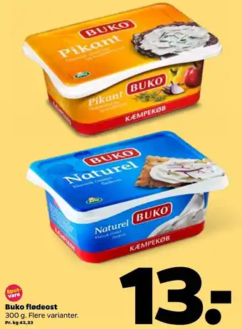 Netto Buko flødeost 300 g tilbud
