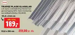 jem & fix Trapez plade (glasklar / opal) tilbud