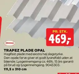 jem & fix TRAPEZ PLADE OPAL tilbud