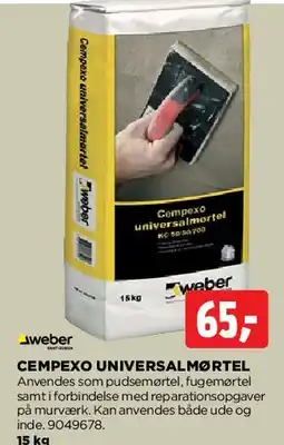 jem & fix Cempexo Universalmørtel 15 kg tilbud
