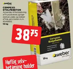jem & fix Cempexo Stolpebeton 15 kg tilbud