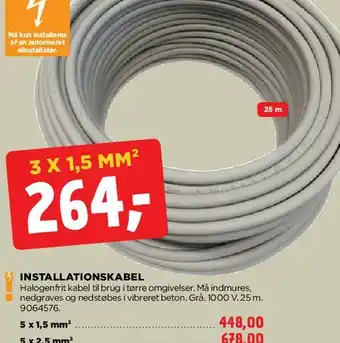 jem & fix INSTALLATIONSKABEL tilbud