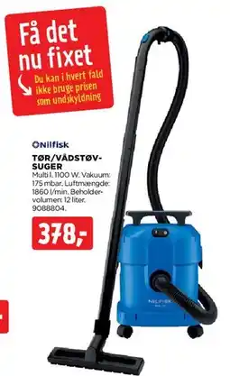 jem & fix Nilfisk tør-/vådstøvsuger tilbud