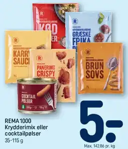 REMA 1000 REMA 1000 Krydderimix eller cocktailpølser tilbud