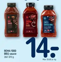 REMA 1000 REMA 1000 BBQ sauce tilbud