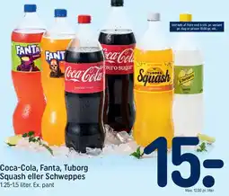 REMA 1000 Coca-Cola, Fanta, Tuborg Squash eller Schweppes tilbud