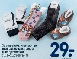 REMA 1000 Strømpebuks, knæstrømpe, hyggestrømper eller hjemmesko tilbud