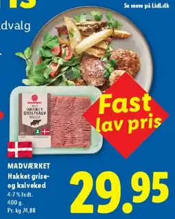 Lidl Hakket gris- og kalvekød tilbud