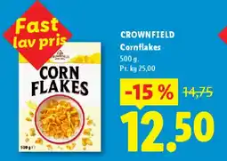 Lidl CROWNFIELD Cornflakes tilbud