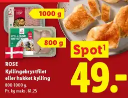 Lidl Kyllingebrystfilet eller hakket kylling tilbud