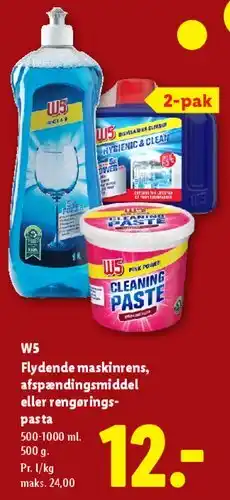 Lidl W5 Cleaning products tilbud