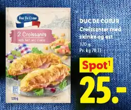 Lidl 2 Croissants (med skinke og ost) tilbud