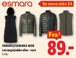 Lidl Esmara letvægtsjakke / vest tilbud